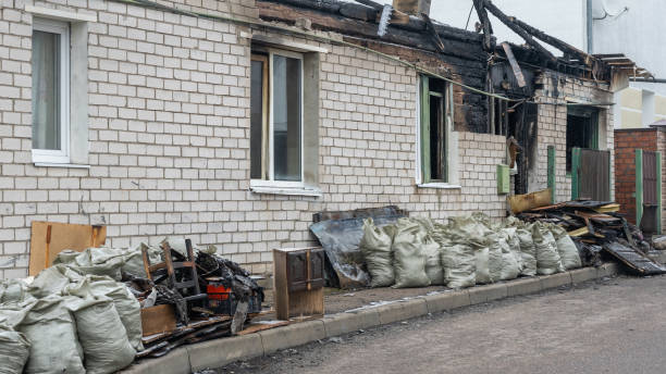 Professional Fire Damage Removal technician working in Kingston, NJ